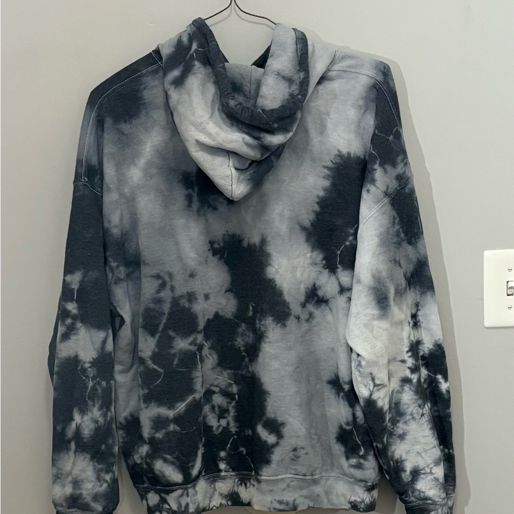 Tie-Dye Hoodie with Graphic Print - Picture 7 of 8